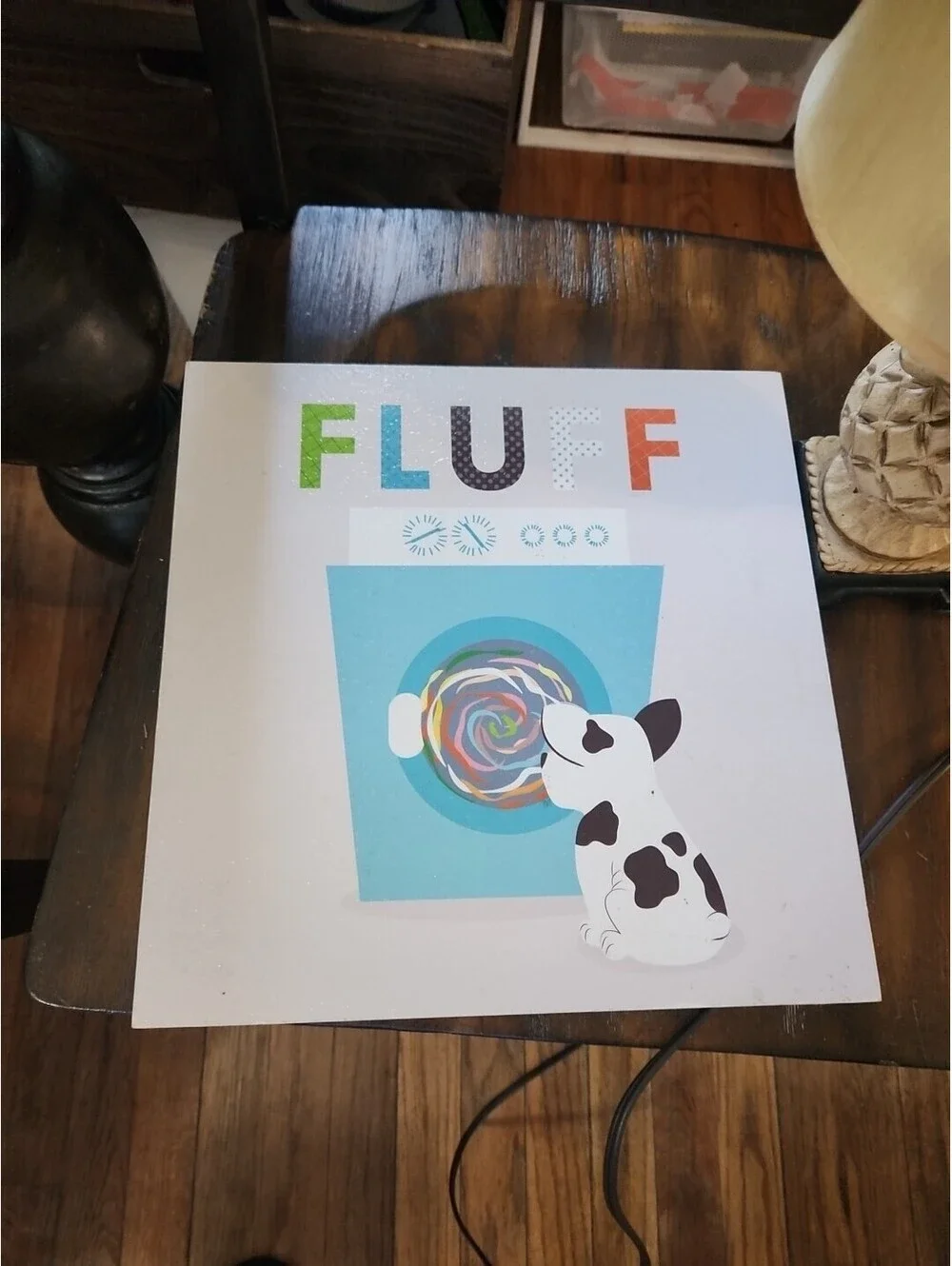 Canvas Laundry Room Wall Decor Sign Dog!